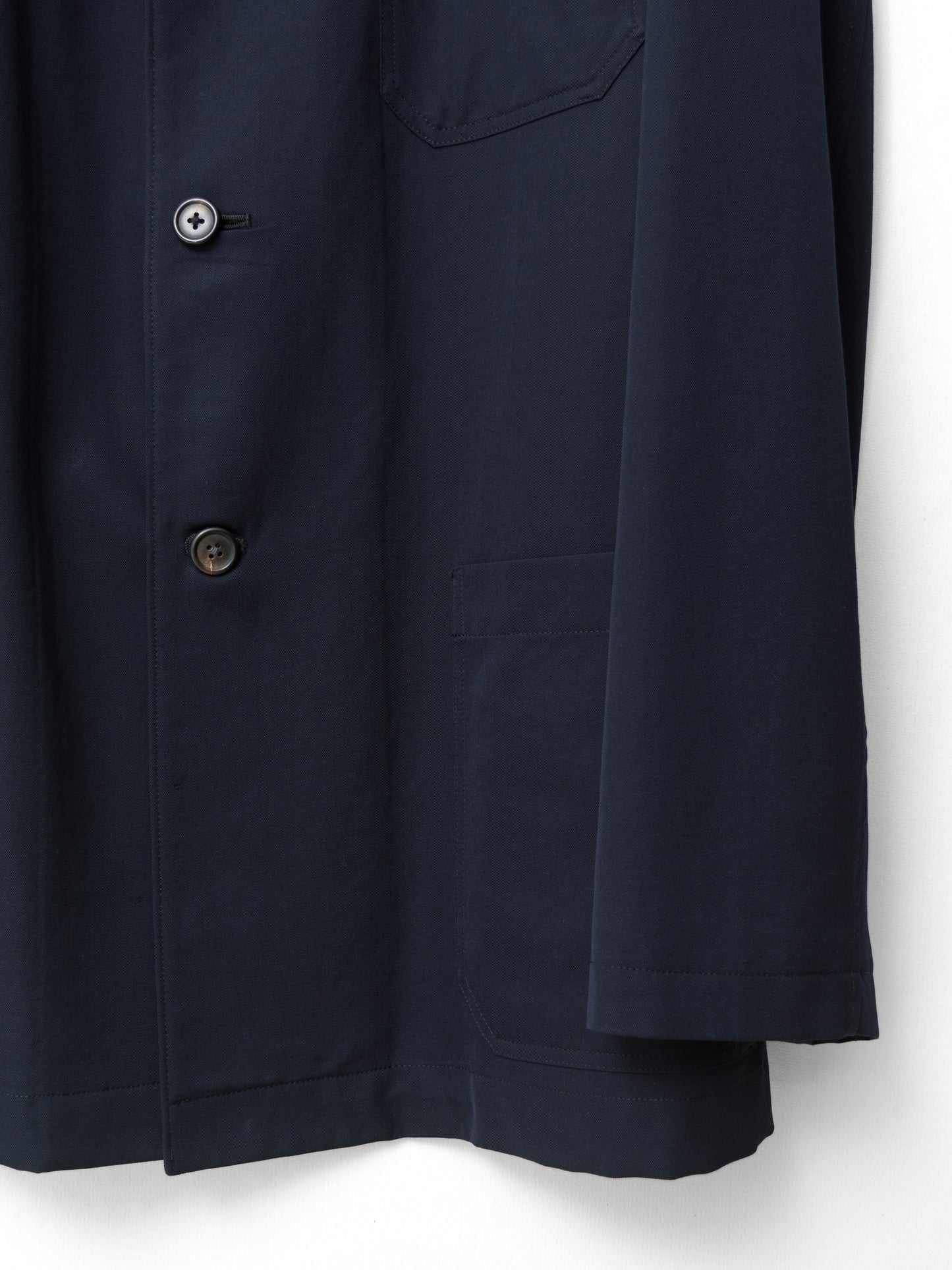 straight hem tailored jacket navy ∙ wool gabardine ∙ medium