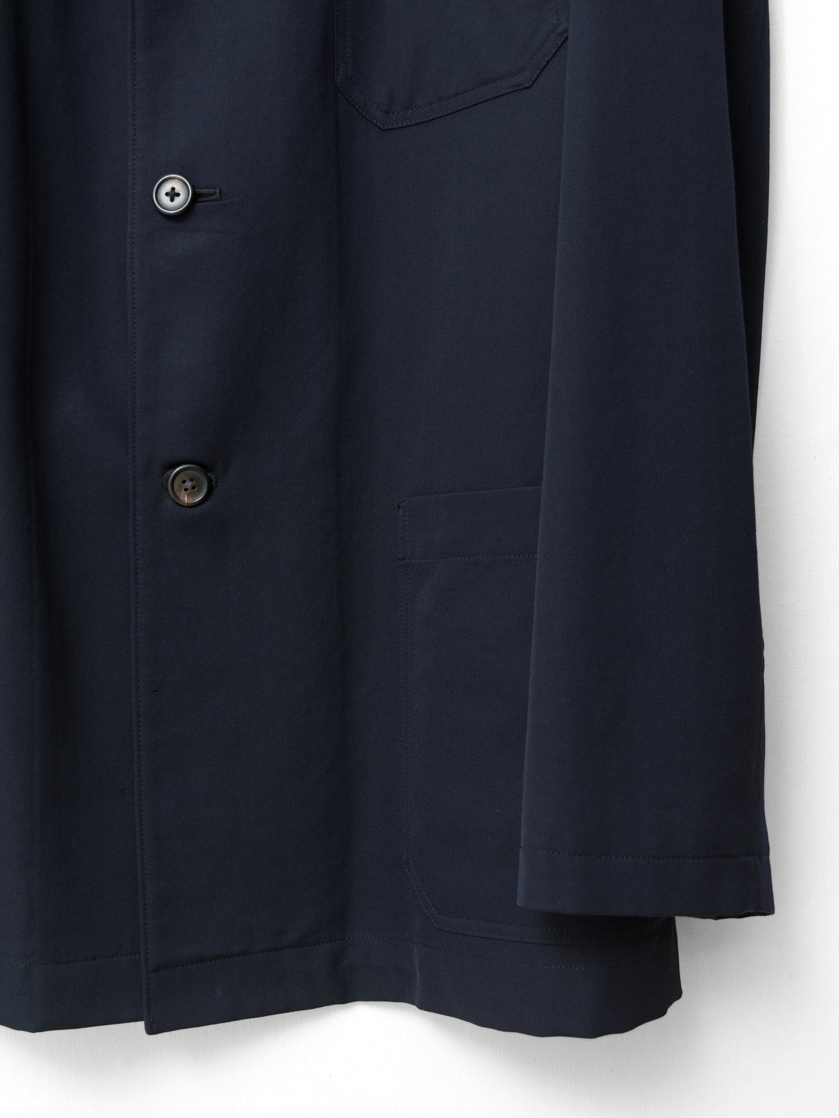Straight Hem Tailored Jacket Navy