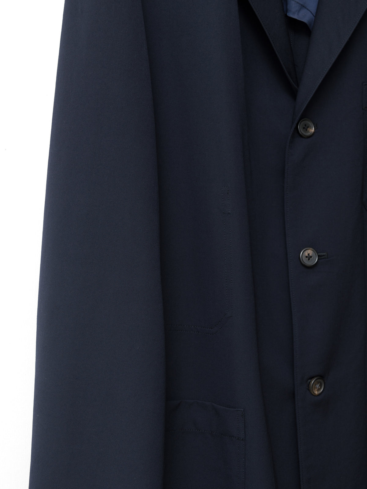 Straight Hem Tailored Jacket Navy