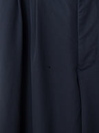 Elastic Waist Double Pleat Trousers Navy