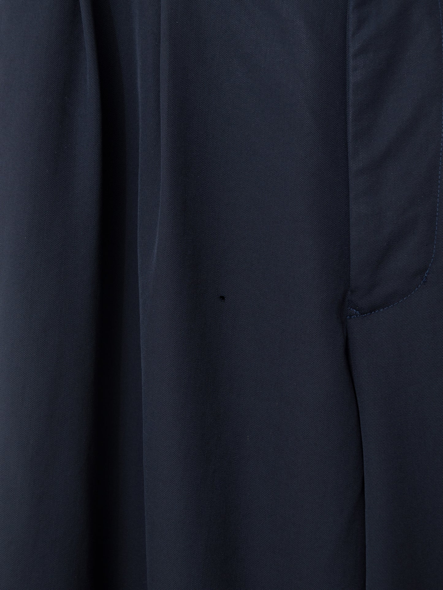 elastic waist double pleat trousers navy ∙ wool gabardine ∙ one size