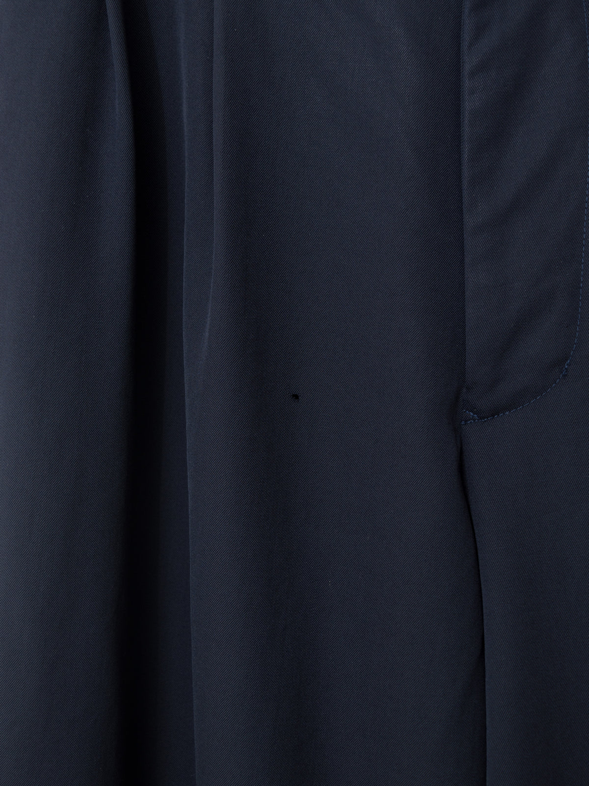 Elastic Waist Double Pleat Trousers Navy