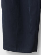 Elastic Waist Double Pleat Trousers Navy