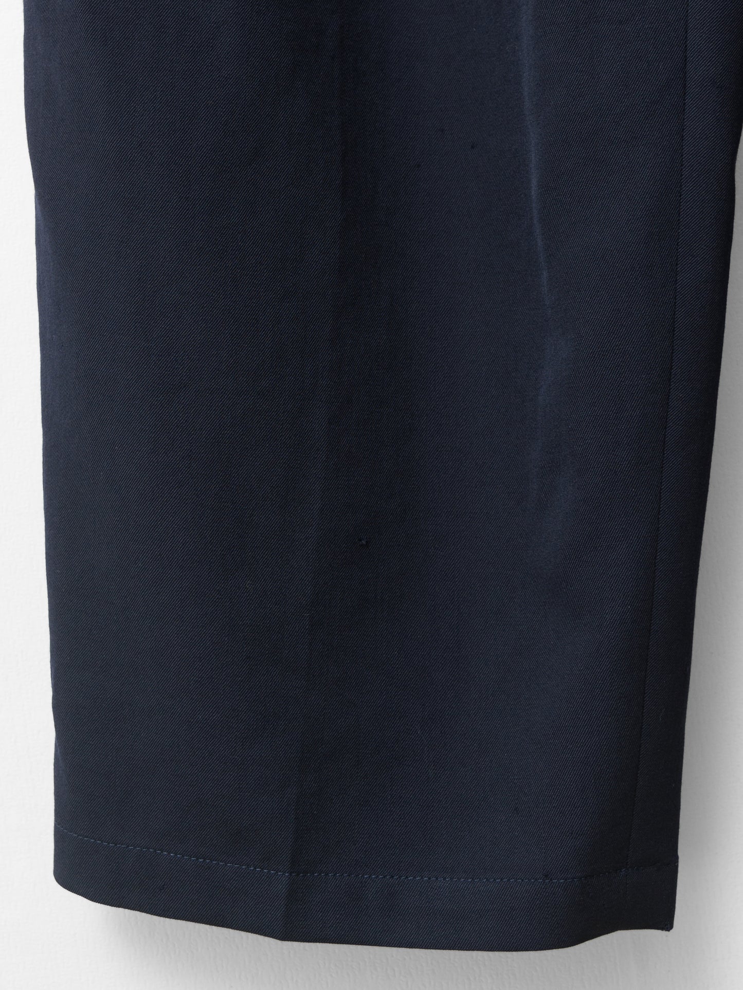 elastic waist double pleat trousers navy ∙ wool gabardine ∙ one size