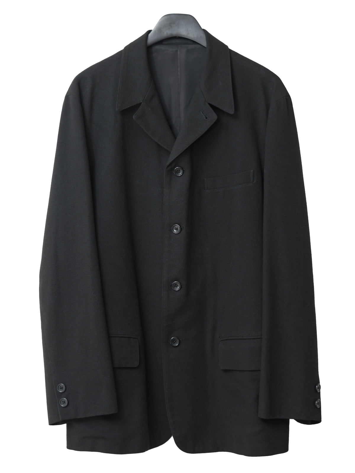 Convertible Lapel Tailored Jacket Black