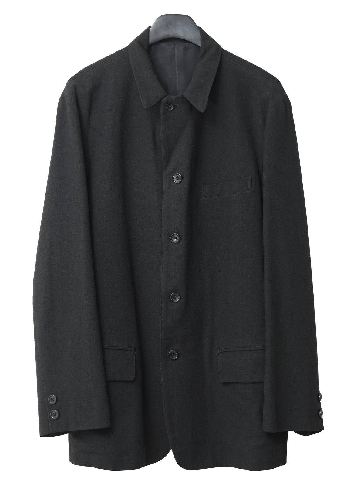 Convertible Lapel Tailored Jacket Black