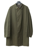 Hidden Placket Mac Coat Olive