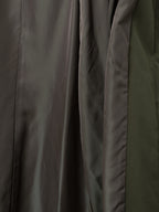 Hidden Placket Mac Coat Olive