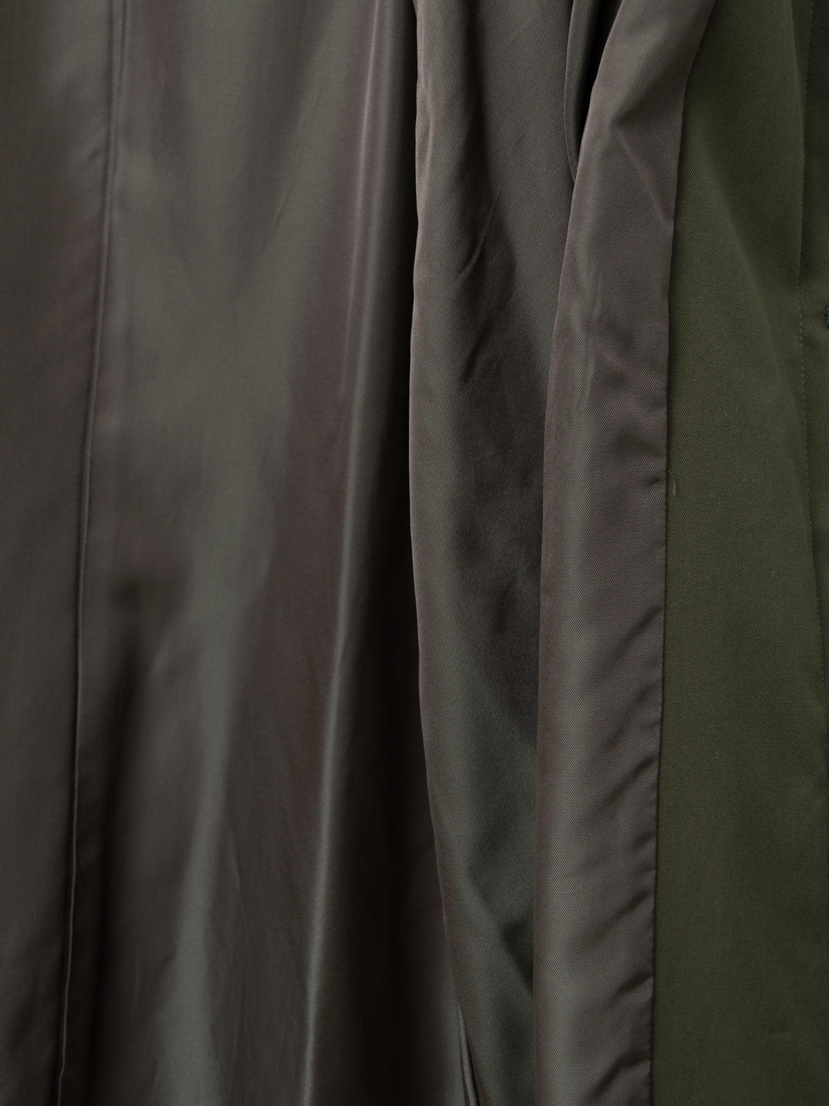 Hidden Placket Mac Coat Olive