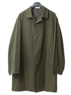 Hidden Placket Mac Coat Olive
