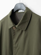 Hidden Placket Mac Coat Olive