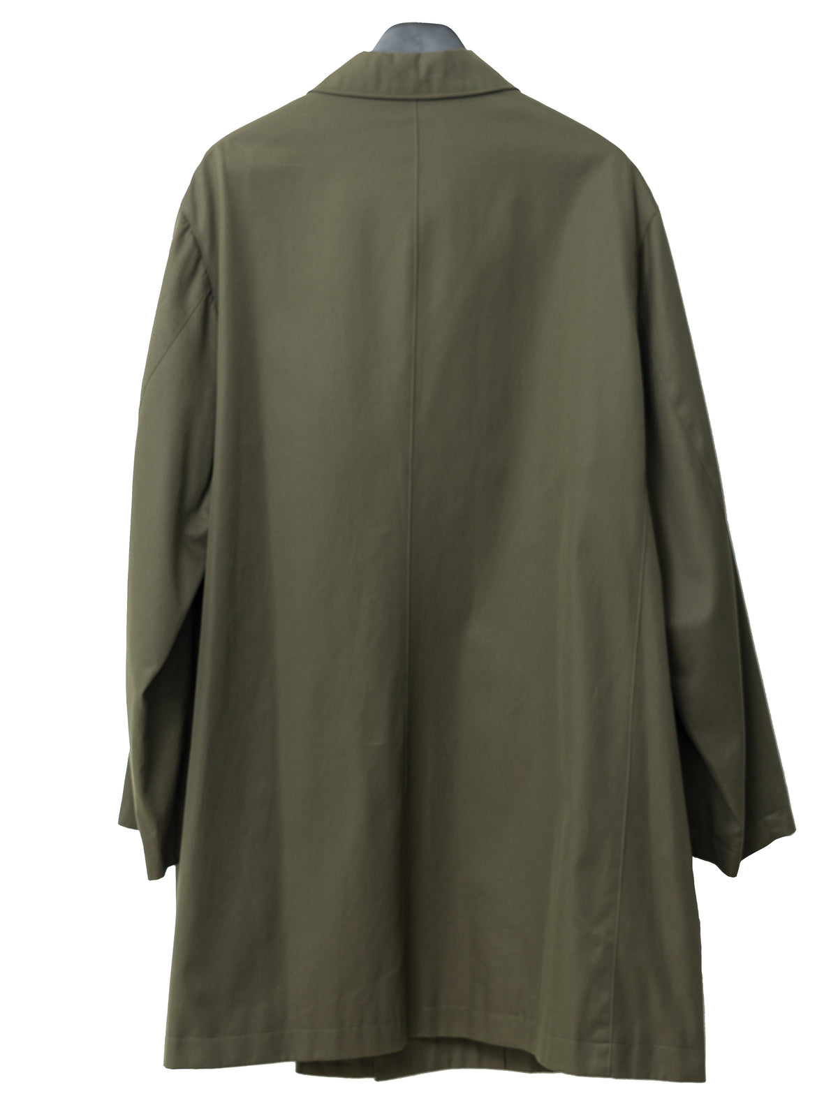 Hidden Placket Mac Coat Olive