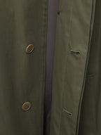 Hidden Placket Mac Coat Olive