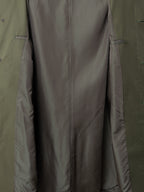 Hidden Placket Mac Coat Olive