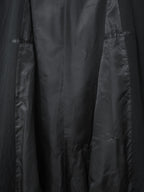 Hidden Placket Mac Coat Black