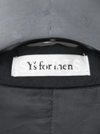 Hidden Placket Mac Coat Black