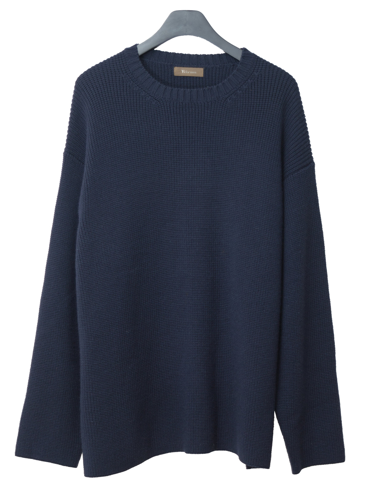 Oversized 5 Gauge Heavy Knit Pullover Navy