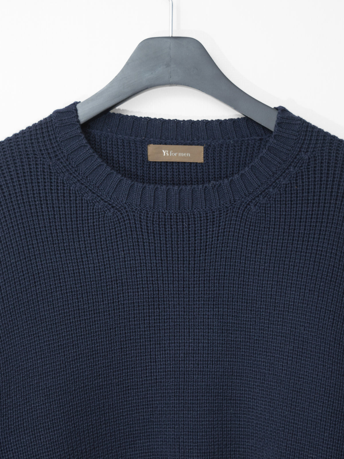 Oversized 5 Gauge Heavy Knit Pullover Navy