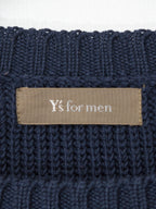 Oversized 5 Gauge Heavy Knit Pullover Navy