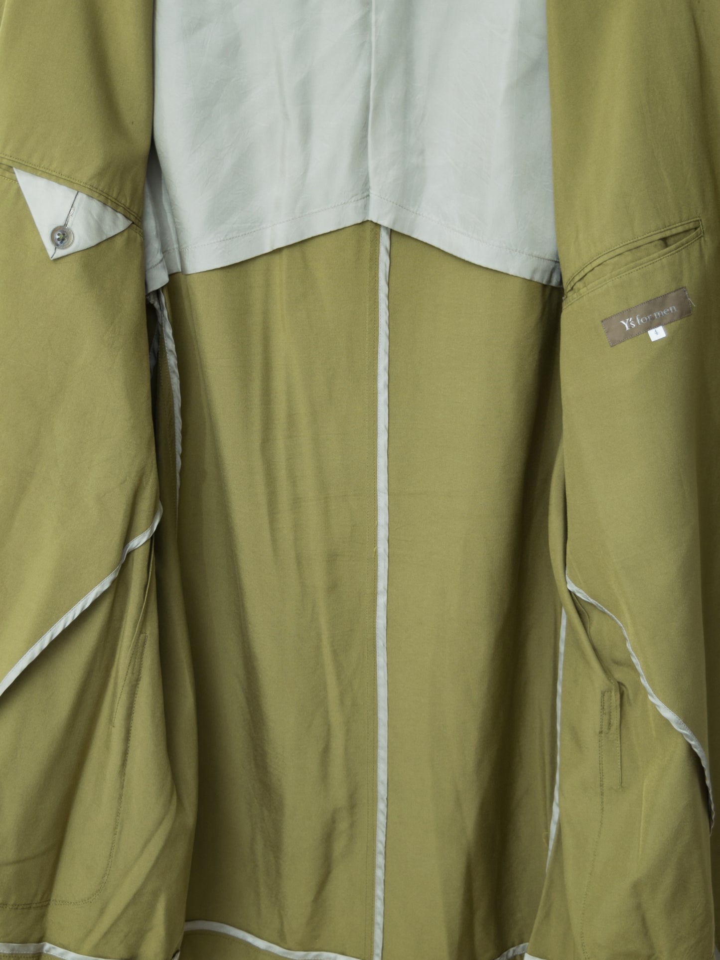 patch pocket tailored jacket gold moss ∙ silk ∙ large