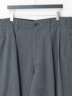 Knit Double Pleat Trousers Grey