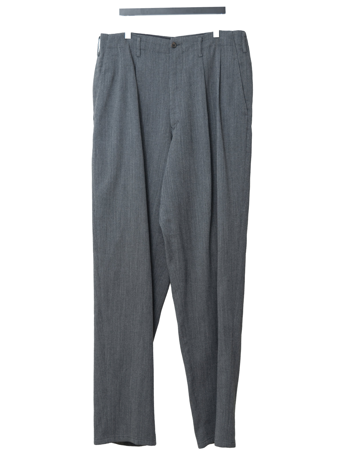 Knit Double Pleat Trousers Grey