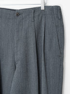 Knit Double Pleat Trousers Grey