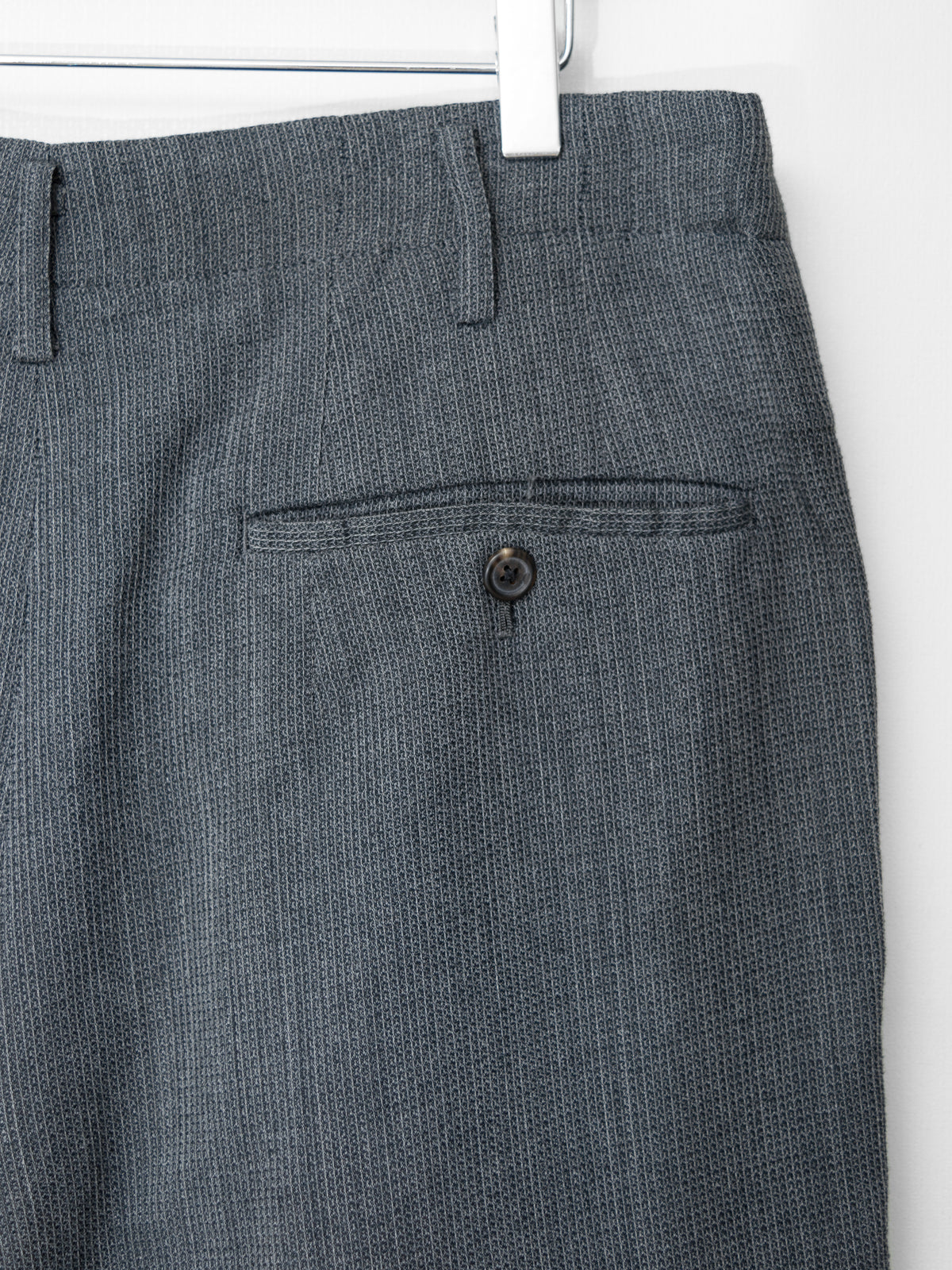 Knit Double Pleat Trousers Grey