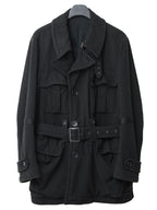 A/W 07 Belted Shooter Coat Black