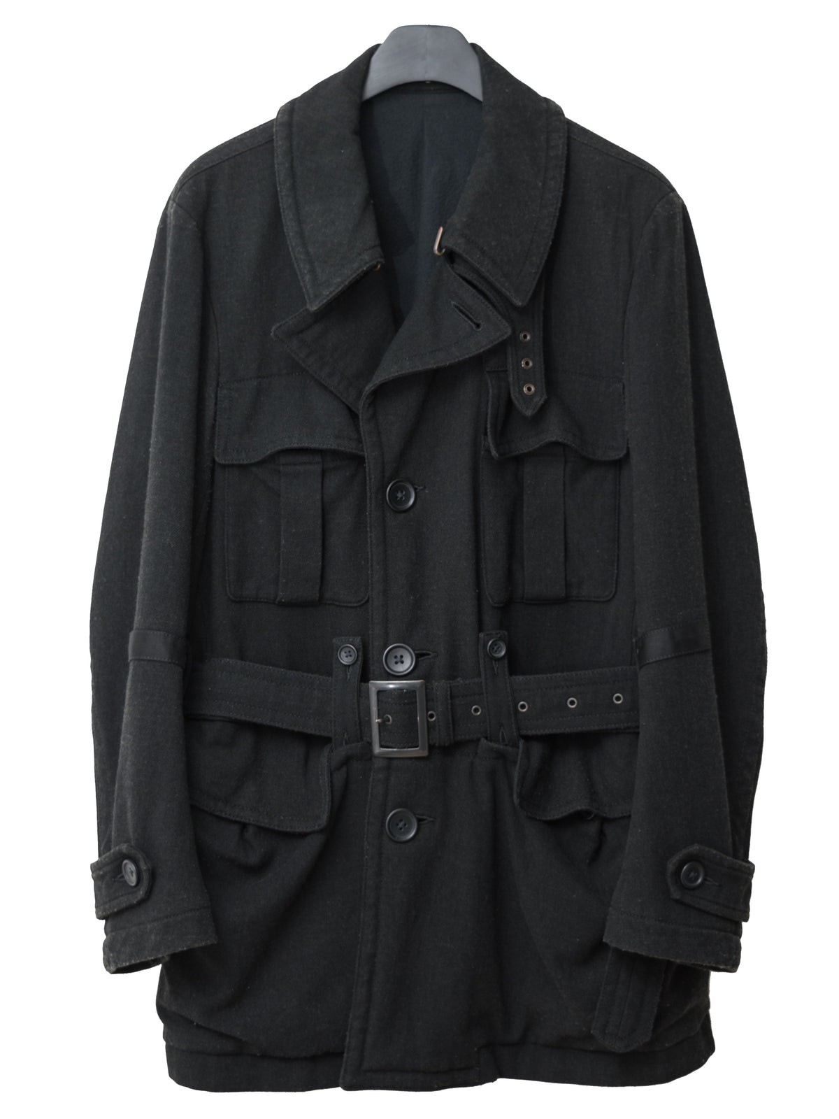 A/W 07 Belted Shooter Coat Black