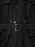 A/W 07 Belted Shooter Coat Black