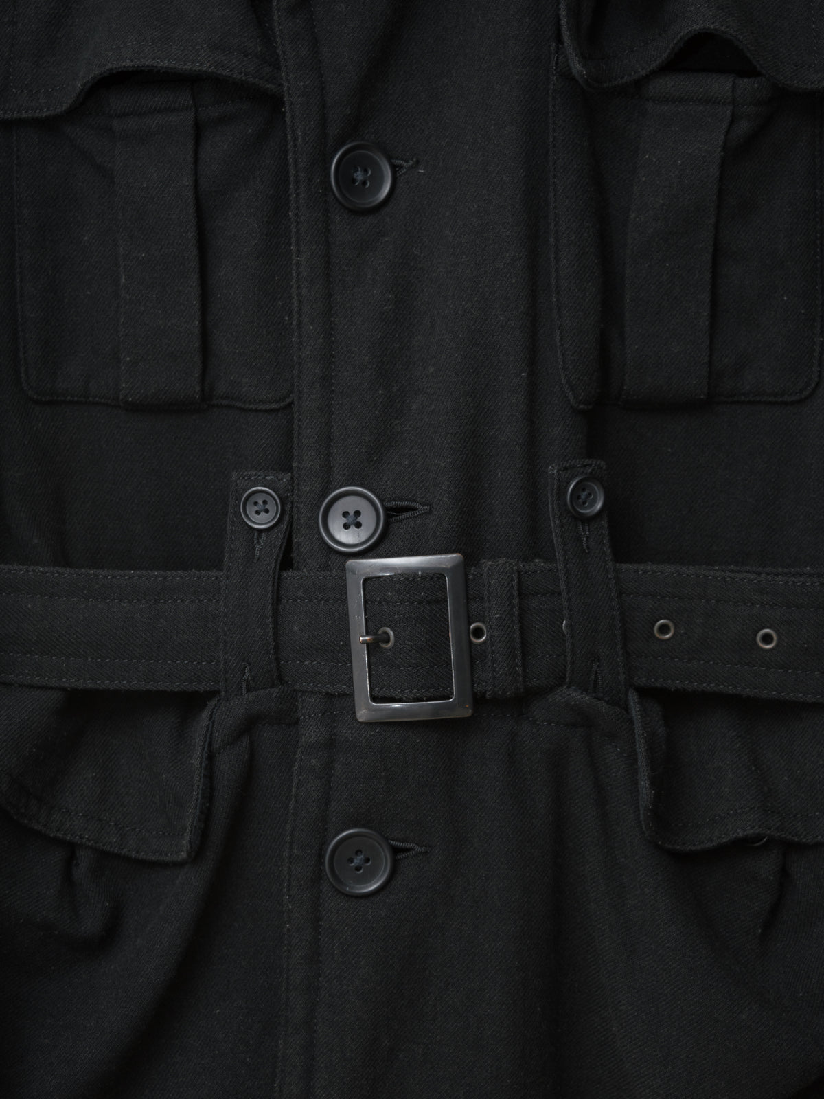 A/W 07 Belted Shooter Coat Black