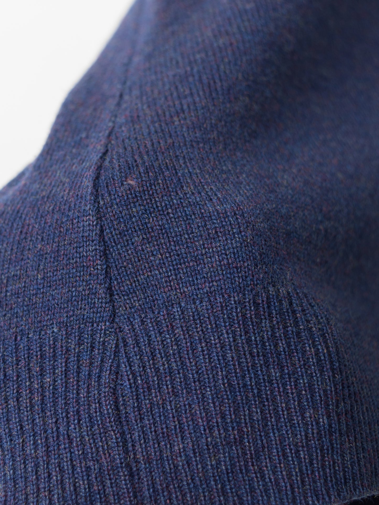 a/w 05 saddle shoulder knit pullover navy melange ∙ wool ∙ medium