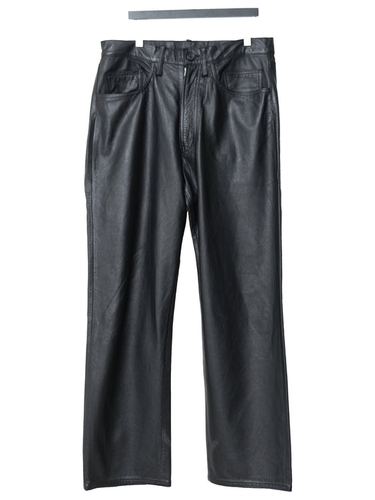 lined six pocket pants black ∙ leather ∙ small