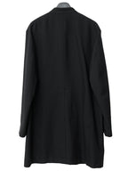 Band Collar Tailored Coat Black