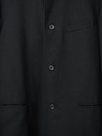 Band Collar Tailored Coat Black