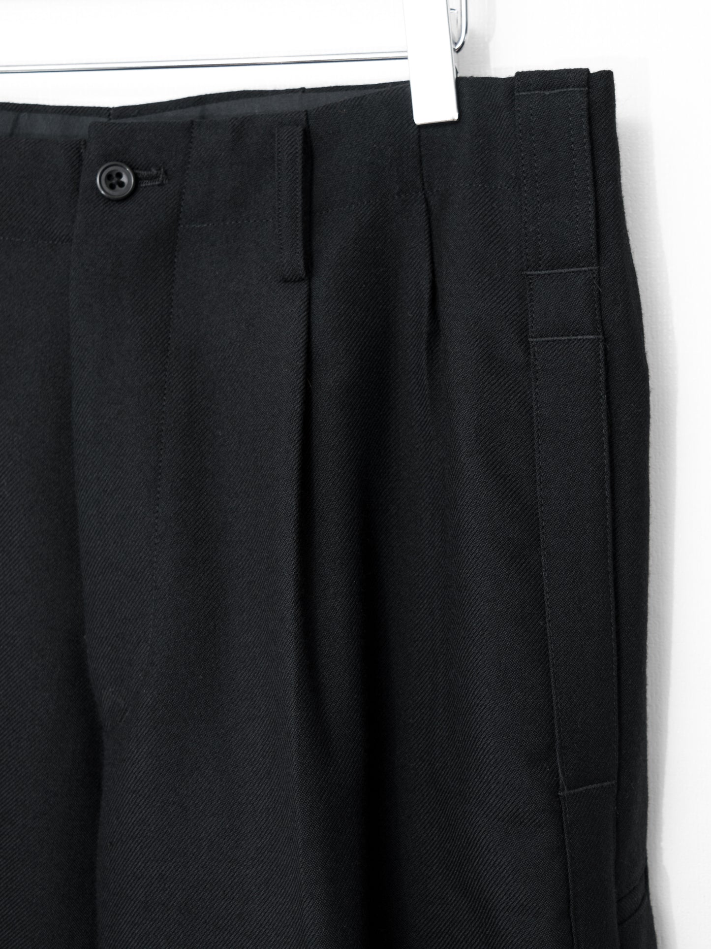 side stripe trousers black ∙ heavy wool gabardine ∙ medium