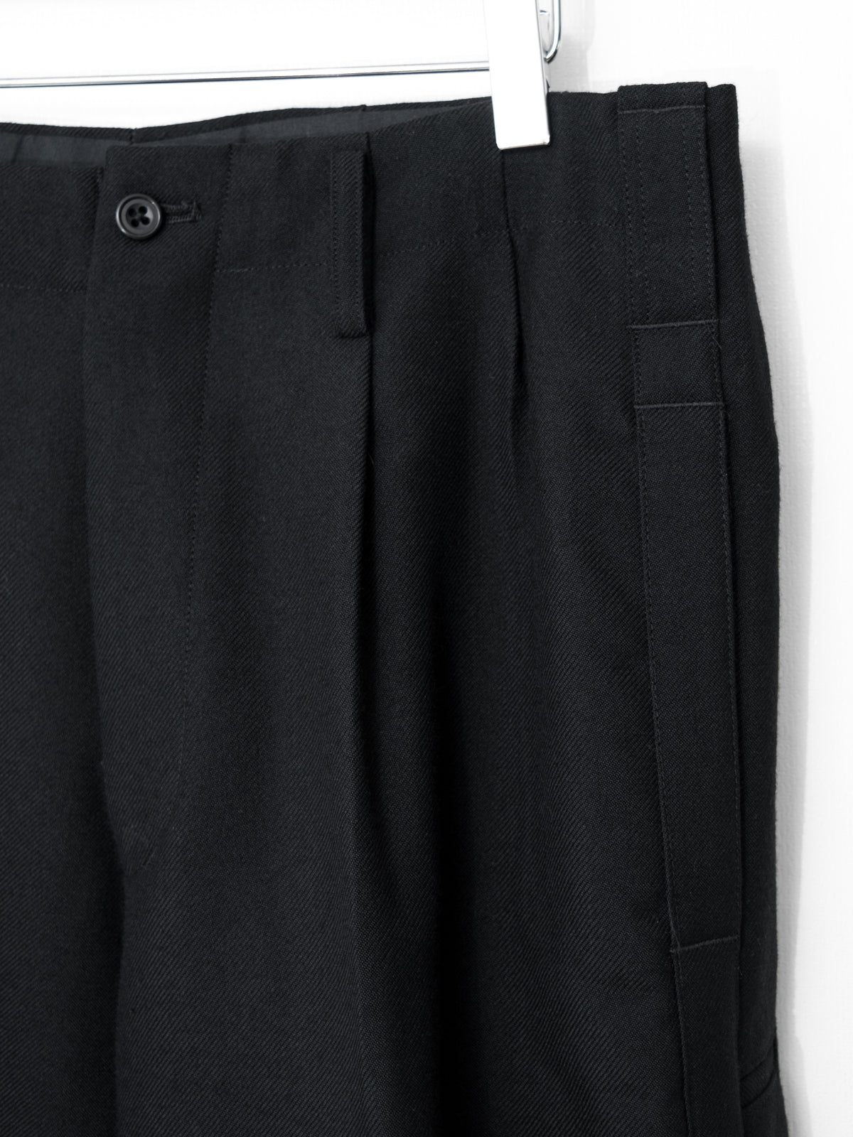 Side Stripe Trousers Black