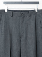 Flat Front Trousers Grey Melange