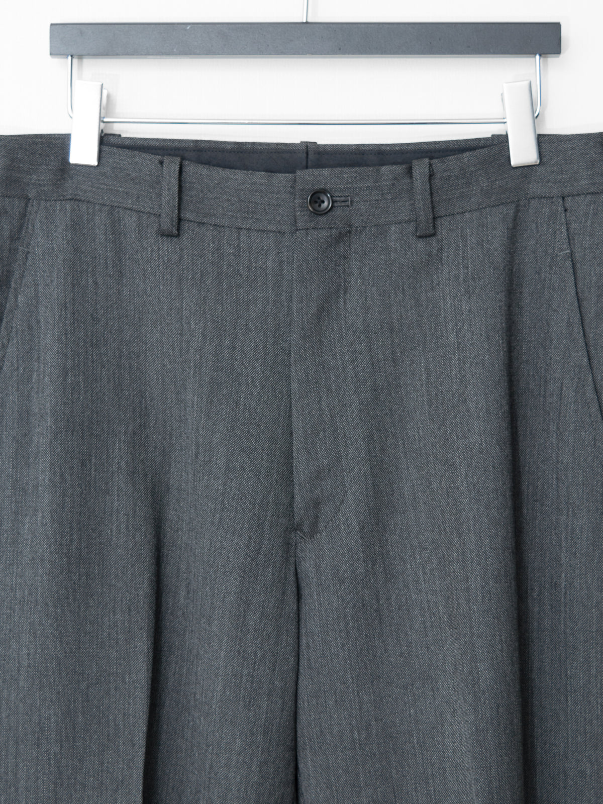 Flat Front Trousers Grey Melange