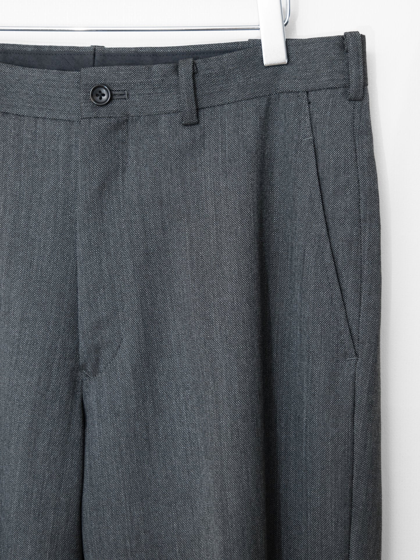 flat front trousers grey melange ∙ wool ∙ medium