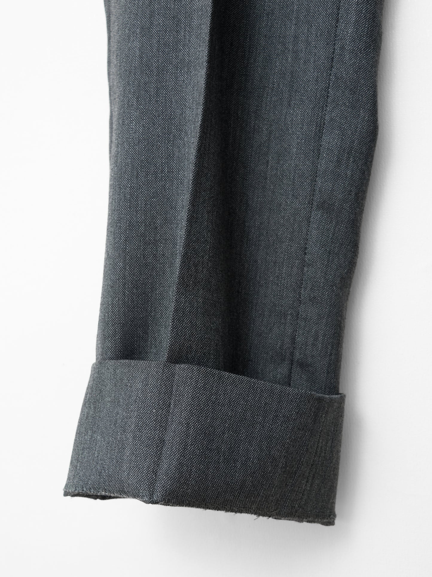 flat front trousers grey melange ∙ wool ∙ medium