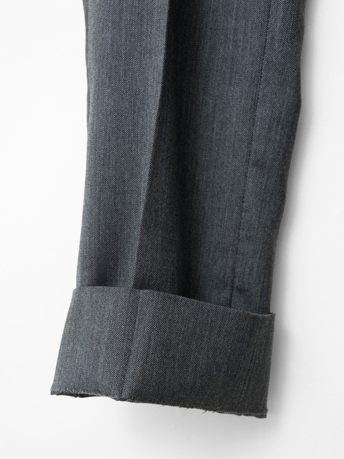 Flat Front Trousers Grey Melange