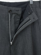Flat Front Trousers Grey Melange