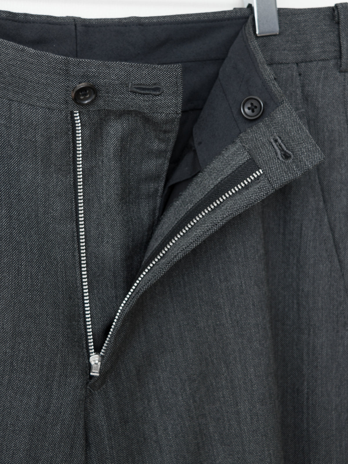 Flat Front Trousers Grey Melange