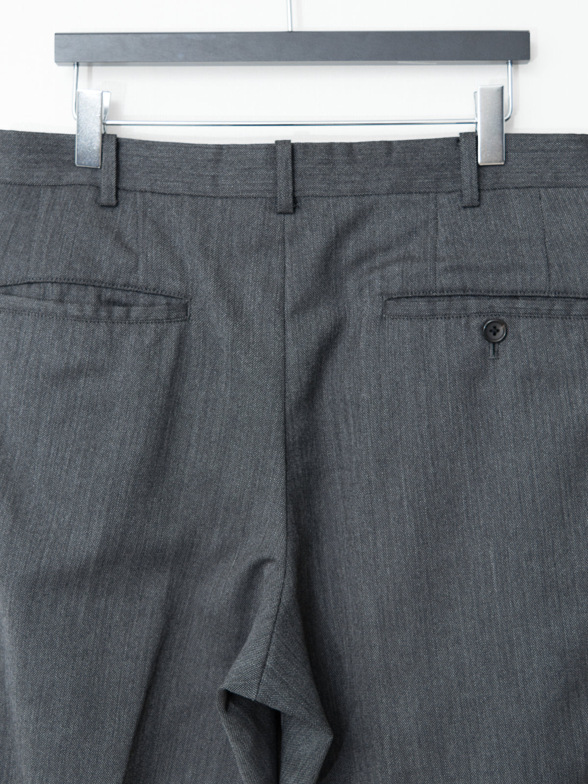Flat Front Trousers Grey Melange