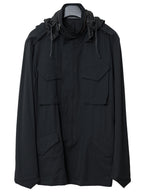 S/S 09 Silk Hooded M-65 Jacket Black