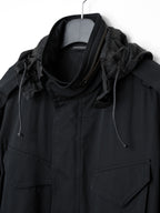 S/S 09 Silk Hooded M-65 Jacket Black