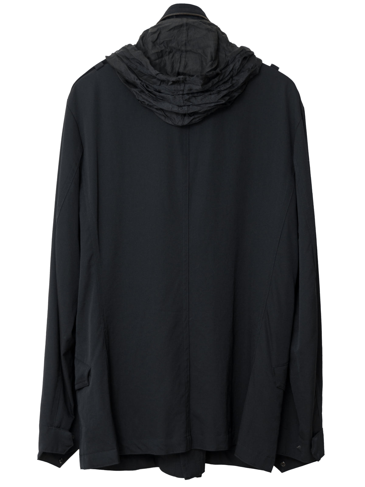 S/S 09 Silk Hooded M-65 Jacket Black