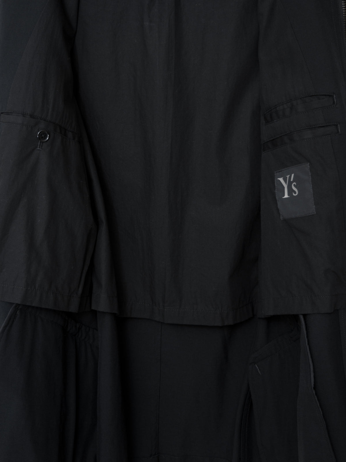 S/S 09 Silk Hooded M-65 Jacket Black